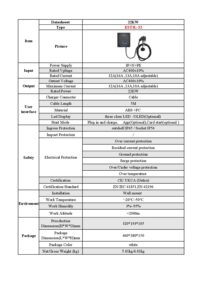 Ficha técnica – Posto de carregamento 22 kW trifásico