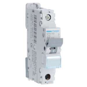 Disjuntor NFN110A 1P 10A C 6kA 1M HAGER