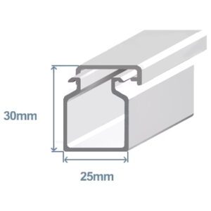 Calha 25x30mm branca - Efapel 13010CBR 2M