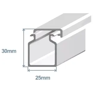 Calha 25x30mm branca - Efapel 13010CBR 2M