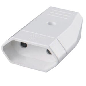 Ficha 2.5A Europlug fêmea 250V 10A BRANCA