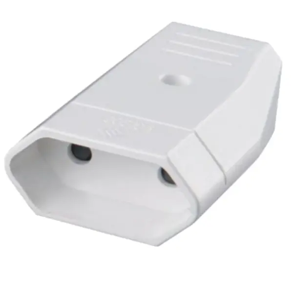 Ficha 2.5A Europlug fêmea 250V 10A BRANCA