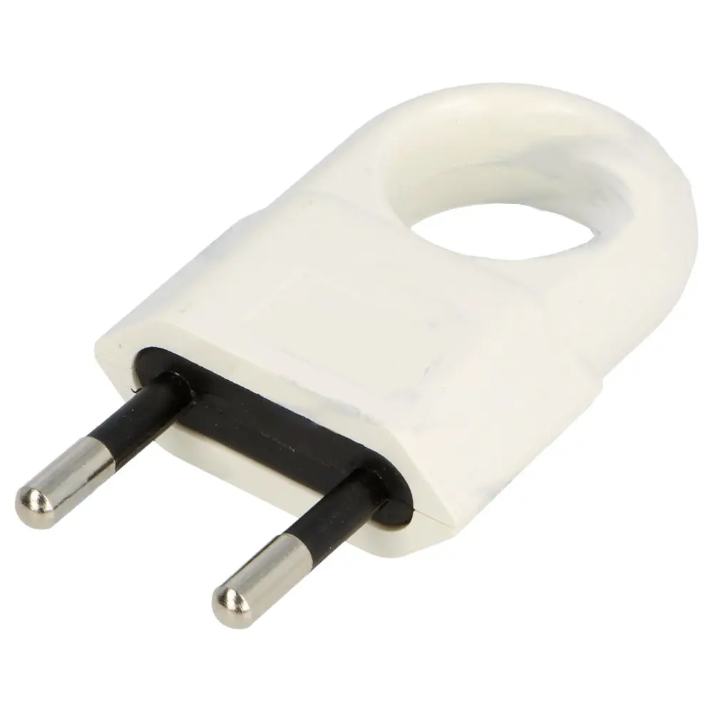 Ficha 2.5A Europlug macho 250VAC 10A BRANCO