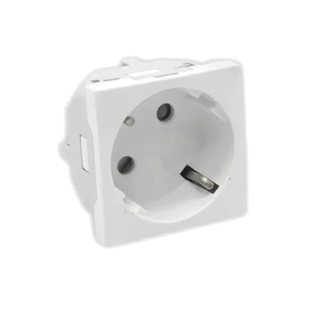 Tomada Schuko c/Obturador 2M Q45 Branca 45132 SBR EFAPEL