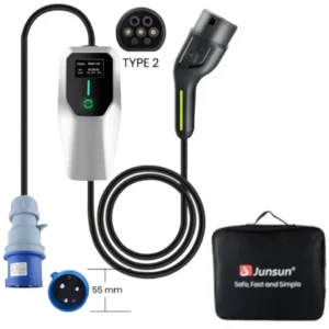 Carregador Portátil para carro eléctrico Tipo 2 7.4KW