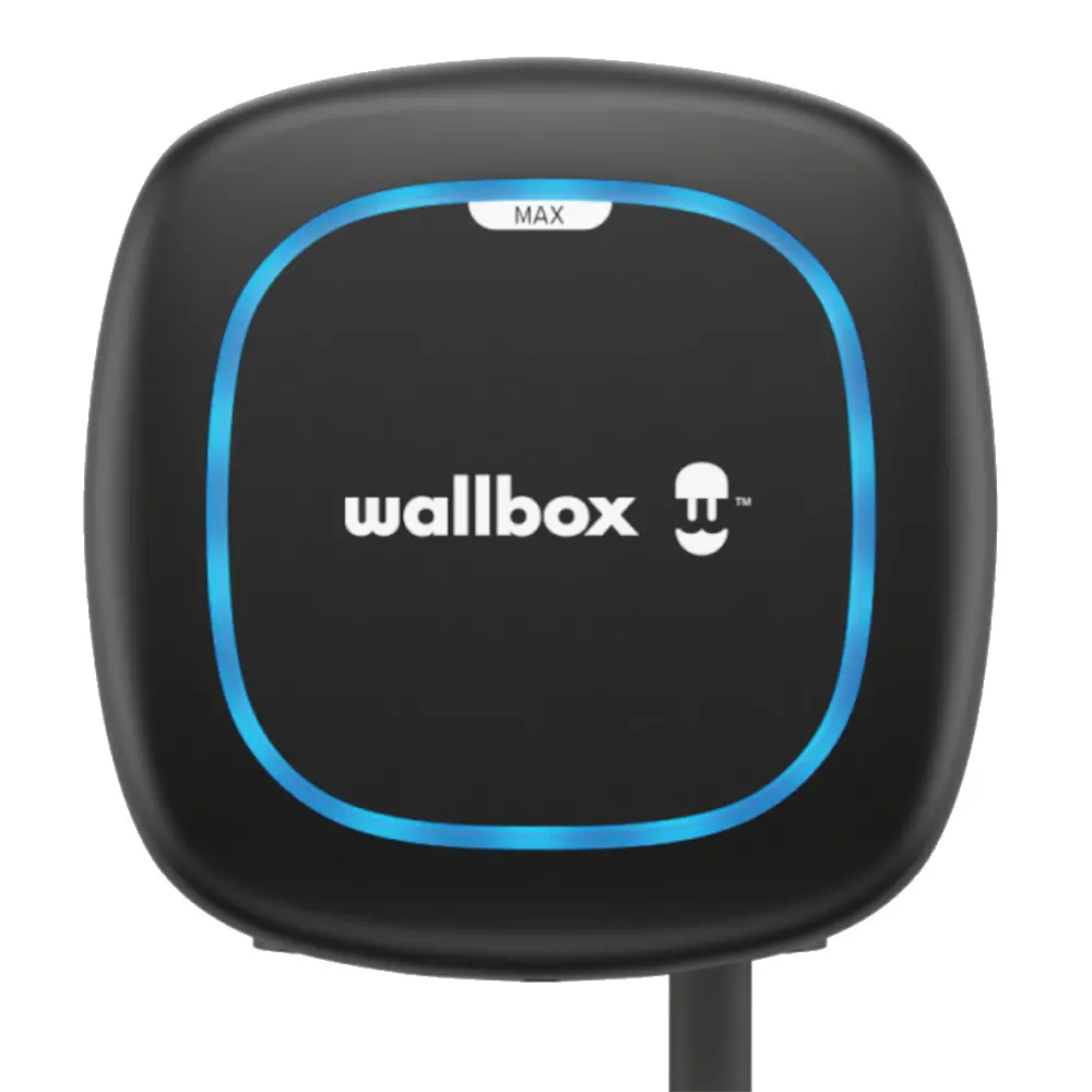 Posto carregamento 22KW WALLBOX Pulsar Max PRETO Cabo 7 metros
