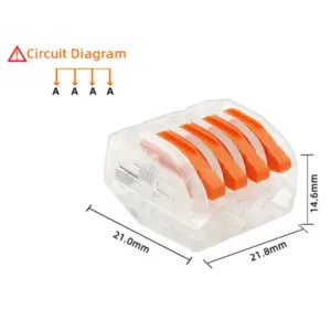 Ligador 4 ligações rápidas de patilha 4mm2