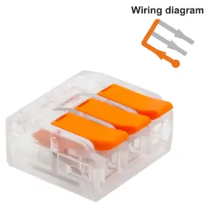 Ligador 3 ligações rápidas de patilha 6mm2 [Pack 10 unidades]