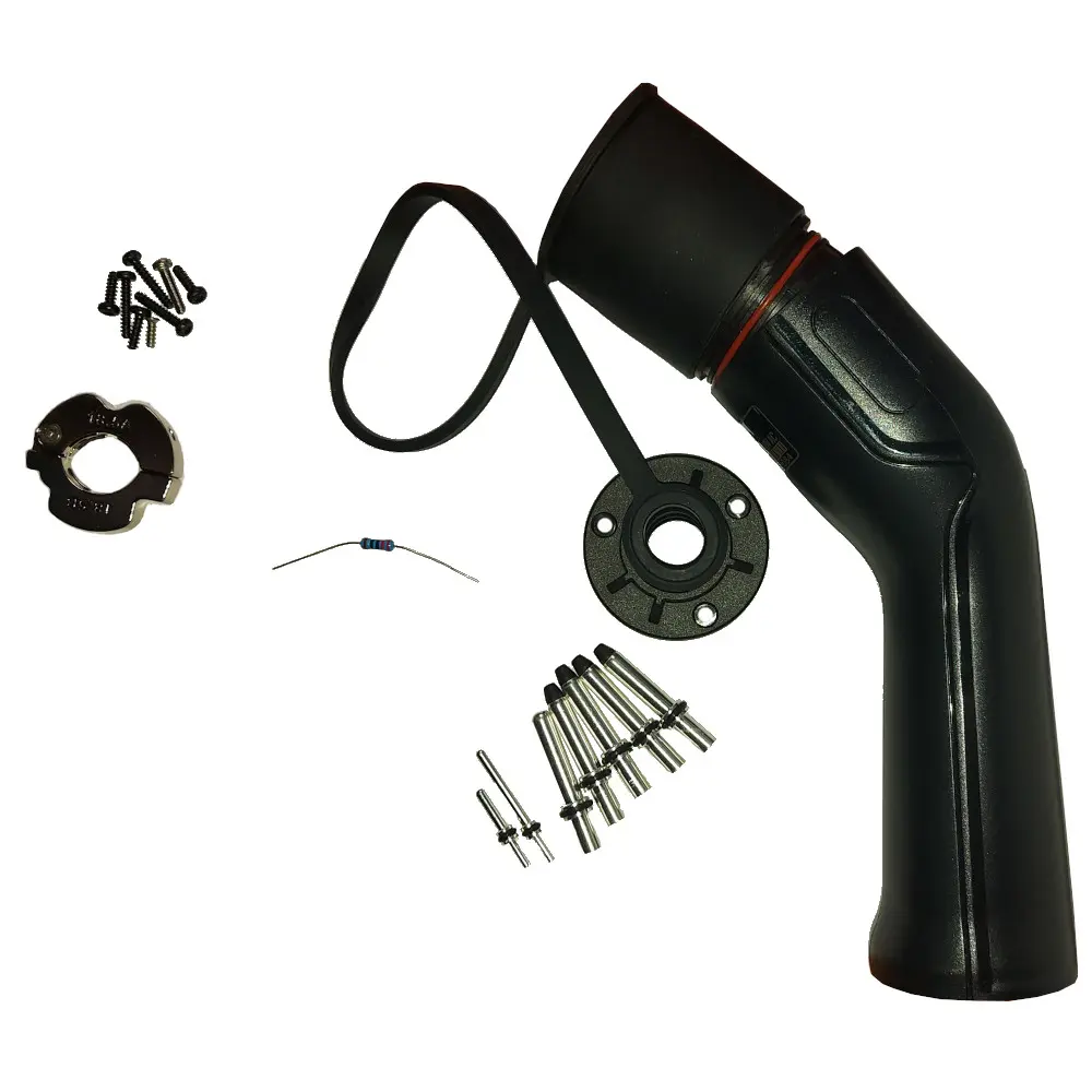 Conector Tipo 2 do lado do posto de carregamento – 32 A, 480 V, preto