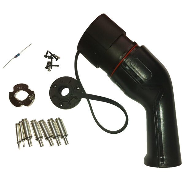 Conector Type 2 carregador EV Carro PRETO