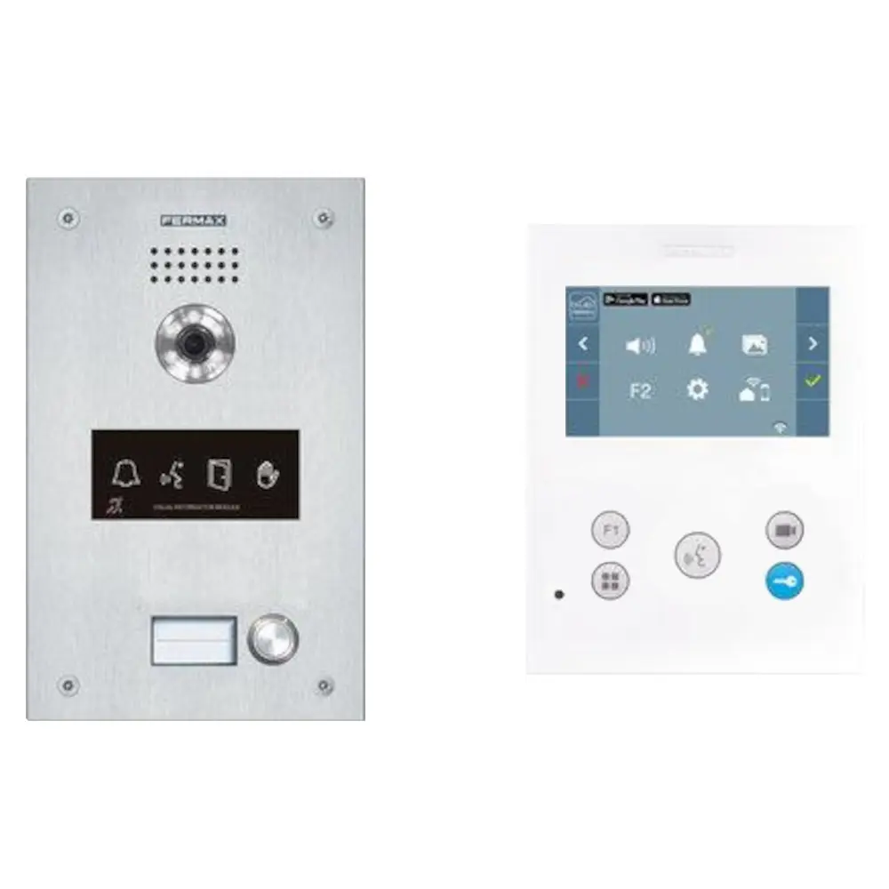 Kit de videoporteiro Fermax Marine OTO VEO-XS Wi-Fi Duox Plus – monitor 4,3″, 1 habitação, anel de indução