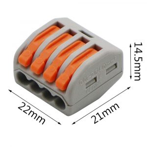 Ligador 4 ligações rápidas de patilha 4mm2 [Pack 10 unidades]