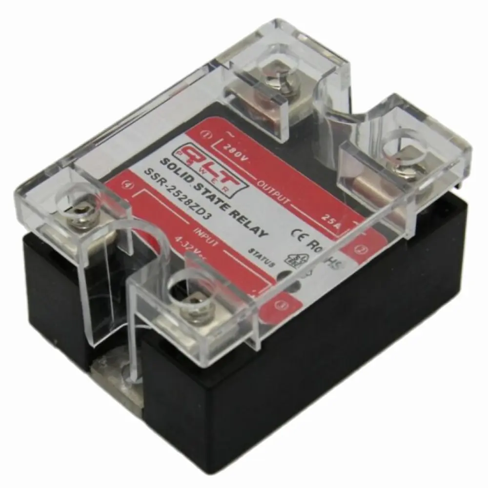 Relé de estado sólido 3..32VDC (out: 25A 24..280VAC) - QLT Power SSR-2528ZD3
