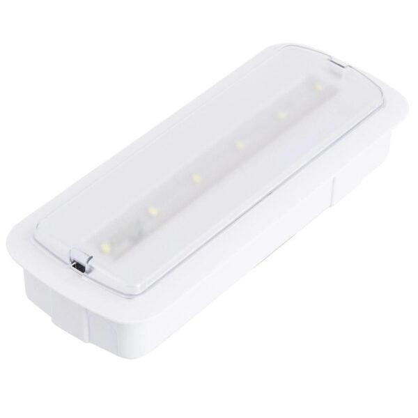 Armadura de Emergência LED de Embutir 246x84mm Branco Frio