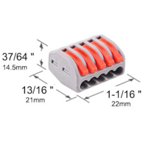Ligador 5 ligações rápidas de patilha 4mm2 [Pack 10 unidades]
