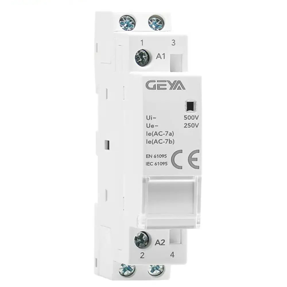 Contactor modular Geya GYHC-25 – 1P, 25 A, 1NF, bobina 230 V
