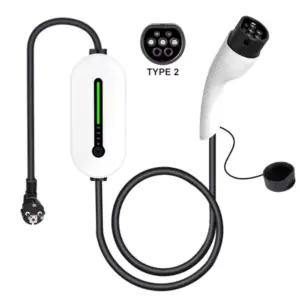 Carregador Portátil para carro eléctrico Tipo 2 3.6KW Ficha Schuko