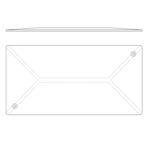 Tampa para caixa de derivação dupla 200x100mm - AL 14C102-2-T