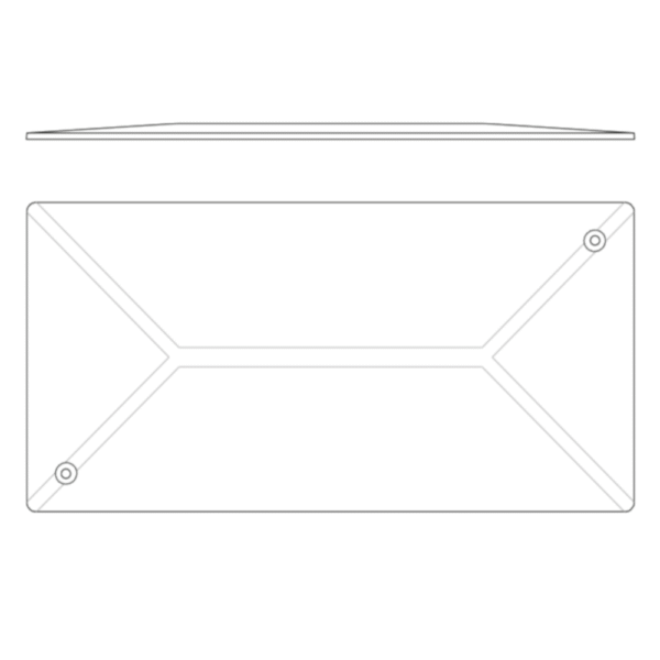 Tampa para caixa de derivação dupla 200x100mm - AL 14C102-2-T