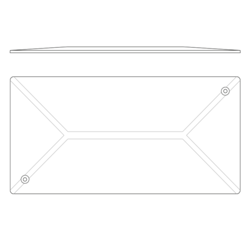 Tampa para caixa de derivação dupla 200x100mm - AL 14C102-2-T