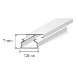 Calha 12x7mm branca - Efapel 10010CBR 2M