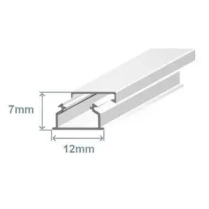 Calha 12x7mm branca - Efapel 10010CBR 2M