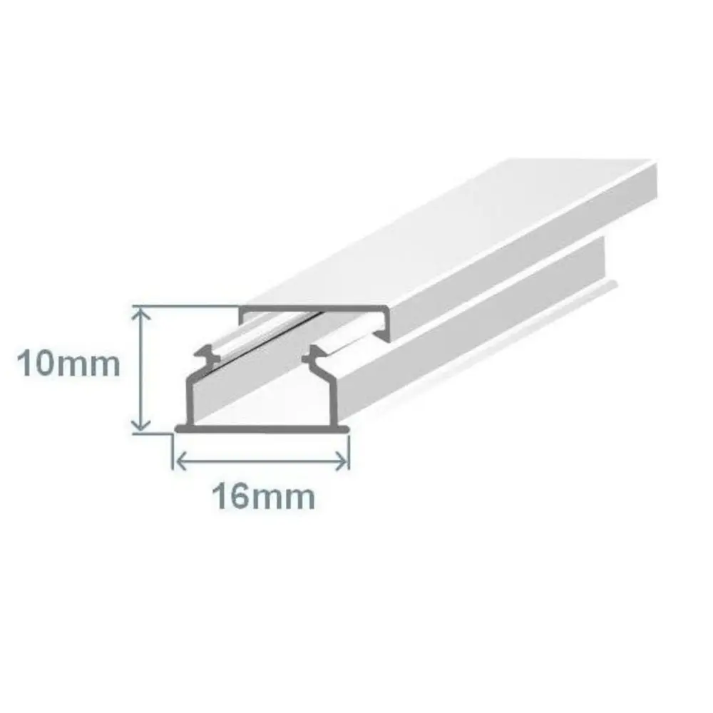 Calha 16x10mm branca adesiva - Efapel 10020FBR 1M