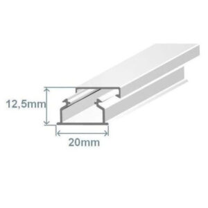 Calha 20x12.5mm branca adesiva - Efapel 10030FBR 2M