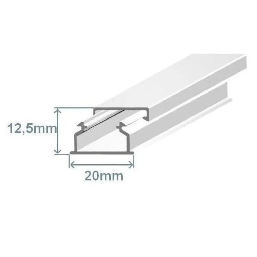 Calha 20x12.5mm branca - Efapel 10030CBR 1M