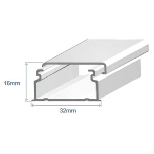 Calha 32x16mm branca adesiva - Efapel 10040FBR 2M