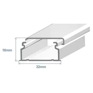 Calha 32x16mm branca adesiva - Efapel 10040FBR 1M
