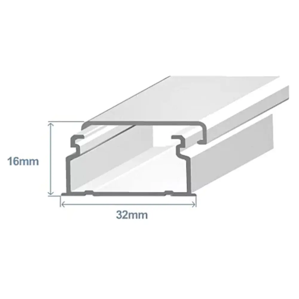 Calha 32x16mm branca adesiva - Efapel 10040FBR 1M