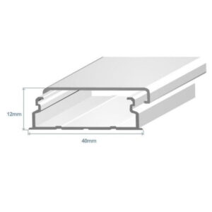 Calha 40x12.5mm s/ divisória branca adesiva - Efapel 10150FBR 2M