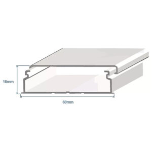 Calha 60x16mm s/ divisórias branca - Efapel 10170CBR