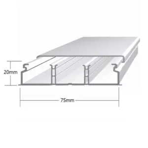 Calha tripla 75x20mm branca - Efapel 10140CBR 2M