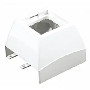 Adaptador frontal Série Q45 para calha 75x20mm branco - Efapel 10989ABR