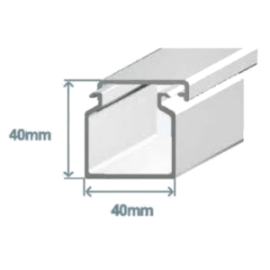 Calha 40x40mm branca - Efapel 13020CBR 2M