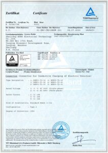 Relatório de ensaio – cabo de carregamento CN21GHPM-003