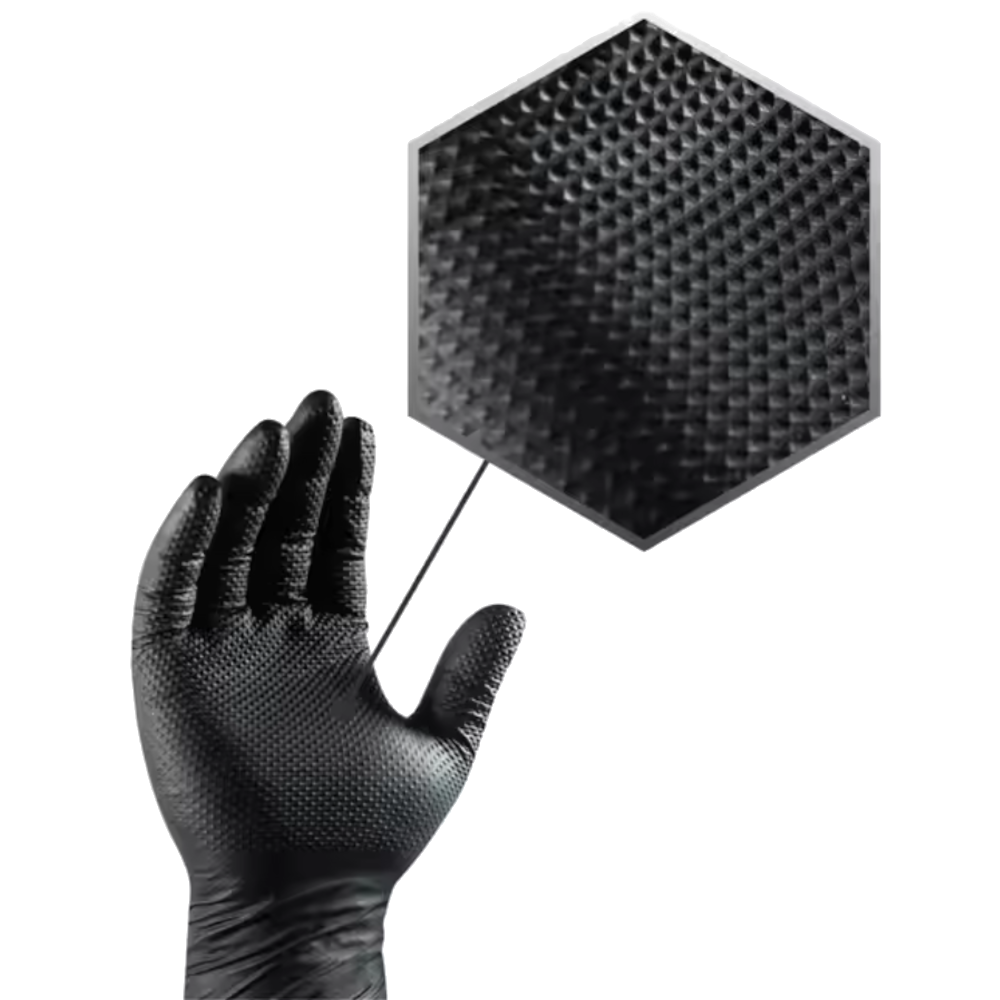 Luvas Nitrilo Descartáveis Preta 8.5 g - 100 Luvas