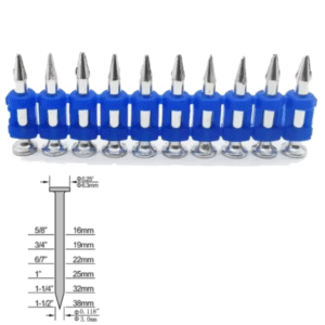 Prego para fixação a gás em betão 3.0x19 mm [Pack 100 unidades]