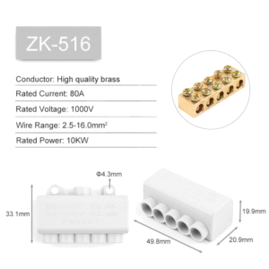 Borne de passagem de 16 mm² ZK-516