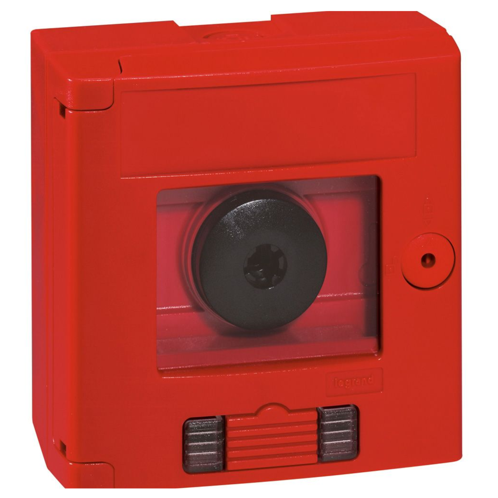 Botoneira saliente vidro quebrável de acção dupla com sinalização Legrand