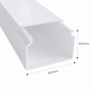Calha 60x60mm branca - Efapel 13040CBR 1M