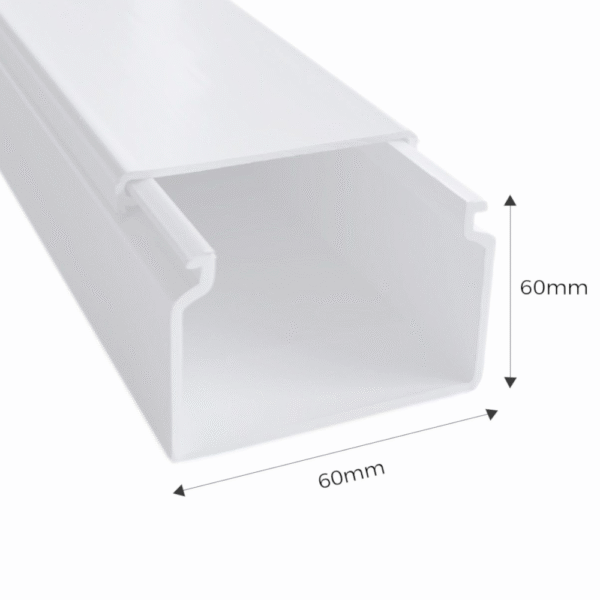 Calha 60x60mm branca - Efapel 13040CBR 2M