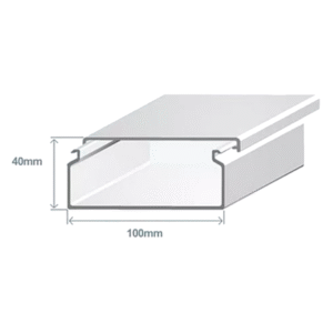 Calha 100x40mm branco - Efapel 13070CBR 1M