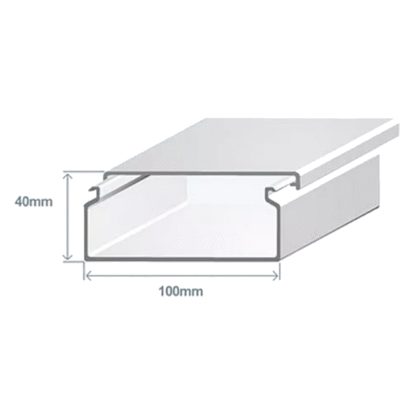 Calha 100x40mm branco - Efapel 13070CBR 2M