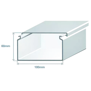 Calha 100x60mm branca - Efapel 13080CBR 1M