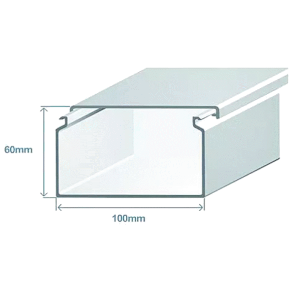 Calha 100x60mm branca - Efapel 13080CBR 2M