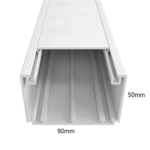 Calha Efapel 10180RBR – 90×50 mm, tampa L75, branca, venda ao metro