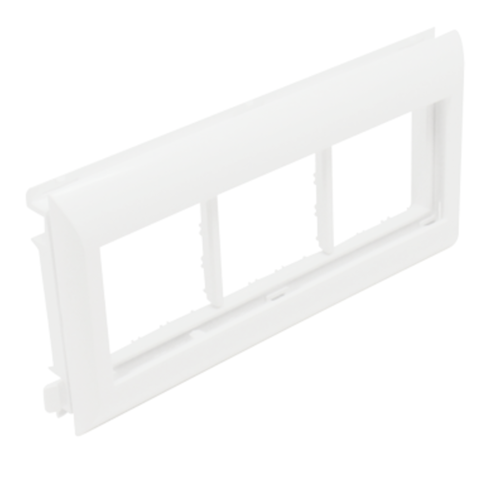 Adaptador triplo Q45 Efapel 10954ABR – para calhas com tampa L75, branco